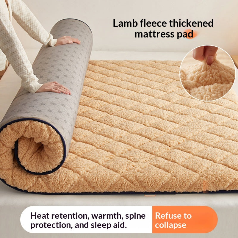 Topper de matelas d'agneau chaud épais pour usage domestique
