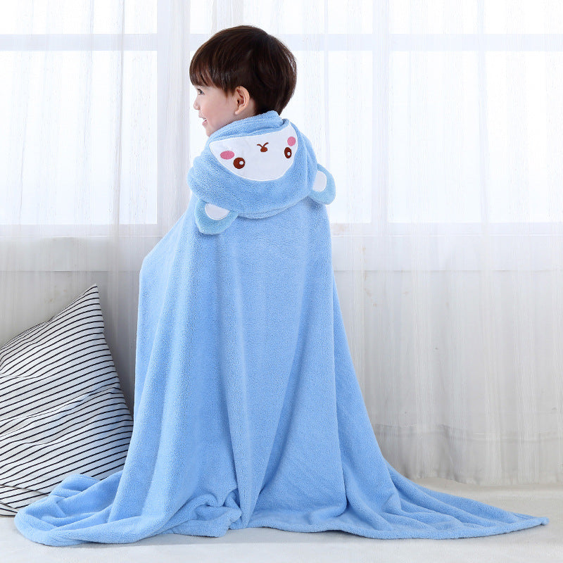 Serviette de bain pour enfants Cape Sèche-linge rapide Chandail à cape polaire Peigne de bain