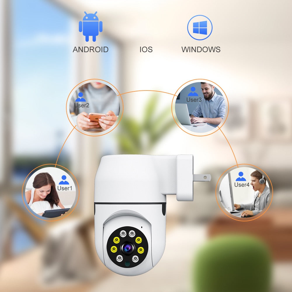 Caméra de sécurité PTZ Wi-Fi extérieure 1080P