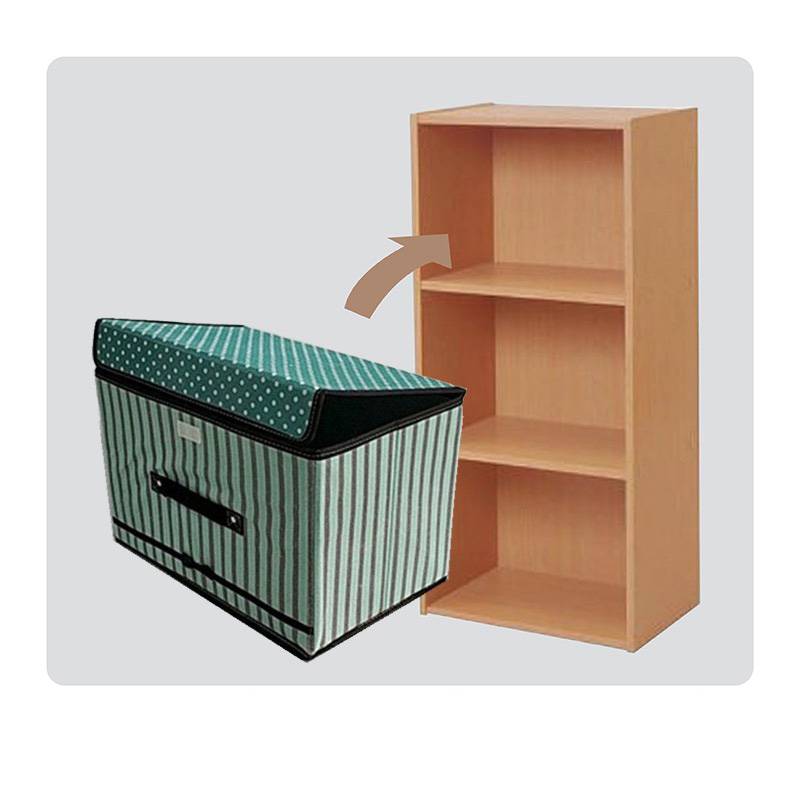 Boîte de rangement pliable en cube de rangement en cube de tissu Organisateur de jouets en cube avec couvercle