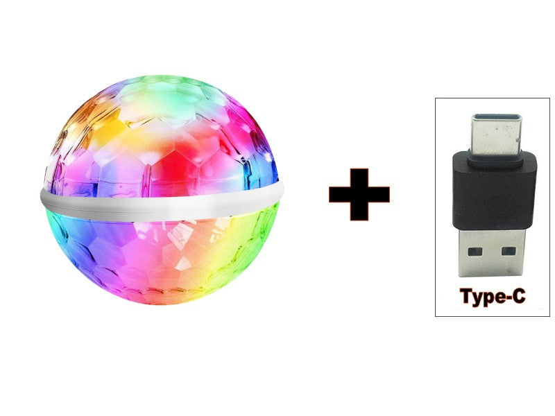 RGB Mobile Usb Android Apple Rotating Elf Stage Light