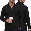 Chemise à manches longues à manches longues pour hommes demi-zip