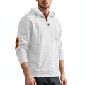 Pull casual homme européen et américain Jacquard Broderie à capuche couleur solide