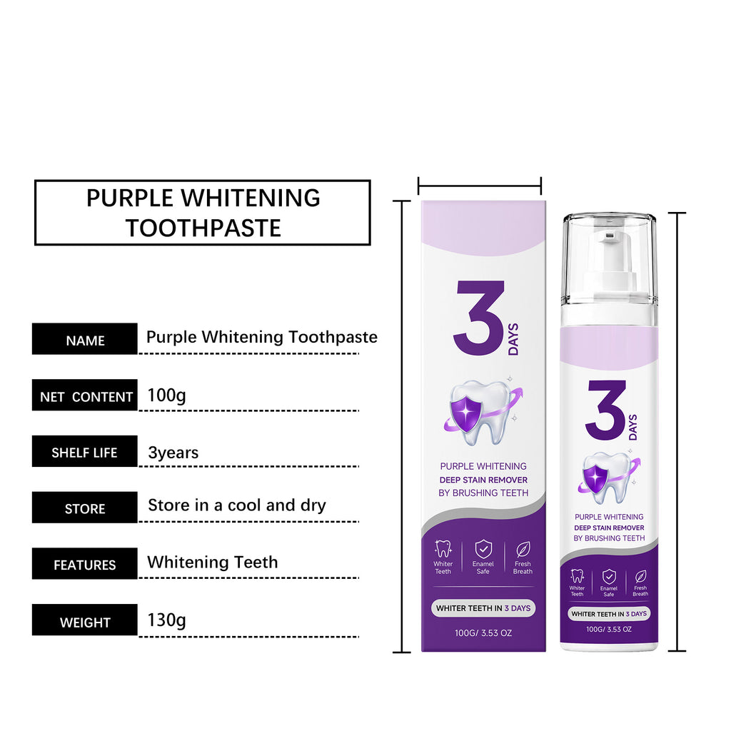 Dentifrice pourpre blanchissant 1 00g 1box