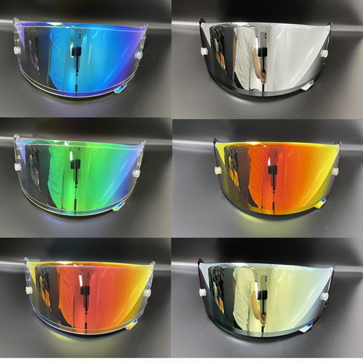 Convient pour le casque RYD Electroplating Lens Full Face Casque Sunscreen Lens Antifog Set