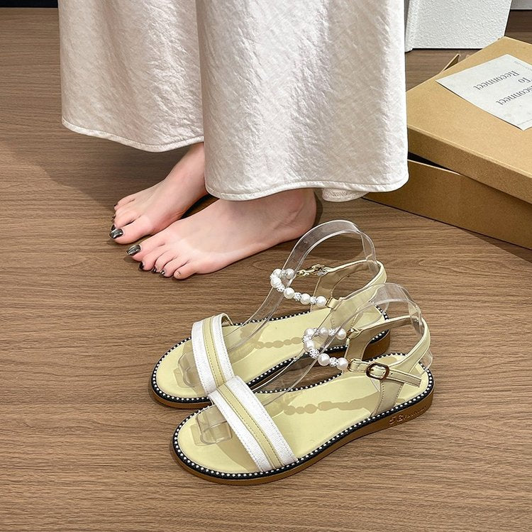 Sandales plates de mode d'été pour femmes