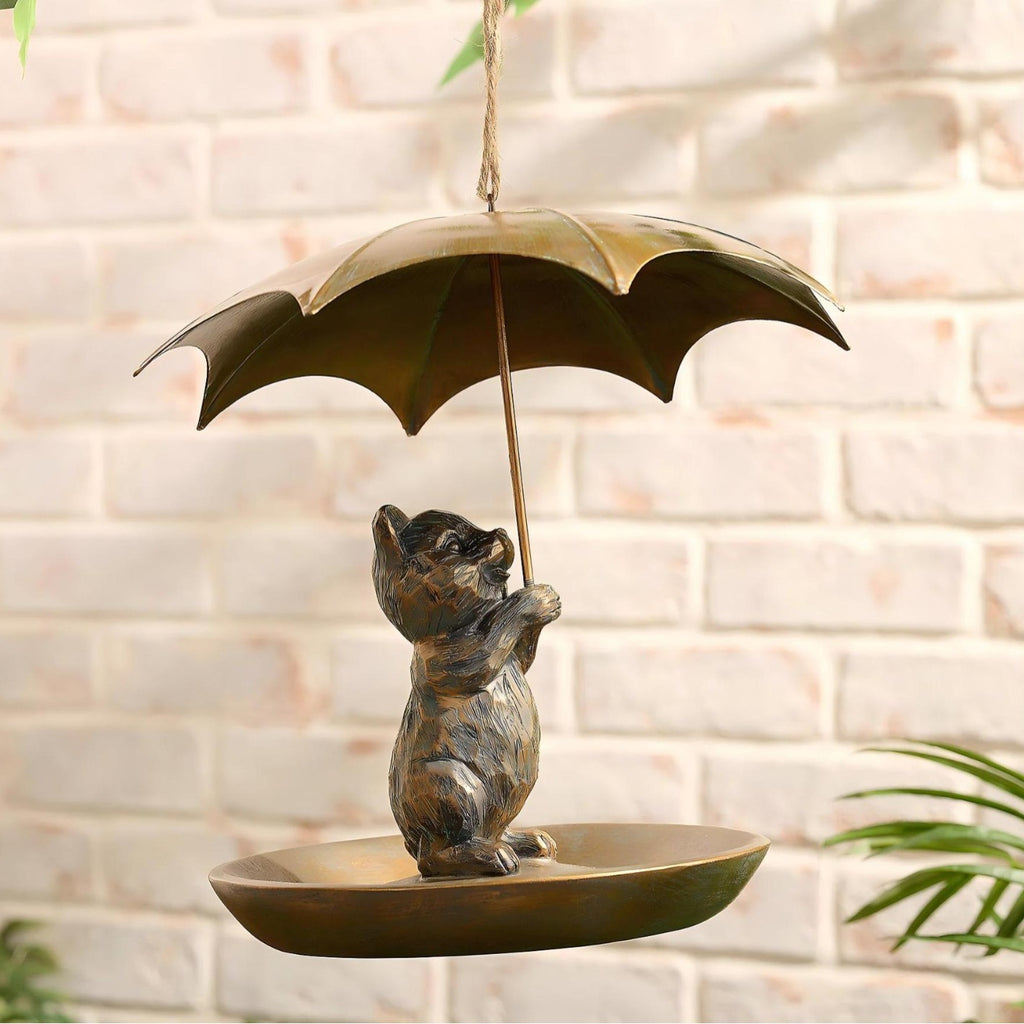 Accueil Nourriture d'oiseaux en forme de parapluie portable créatif