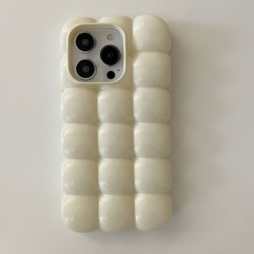 Coque de téléphone de gaufre d'oeuf de macarons de couleur solide