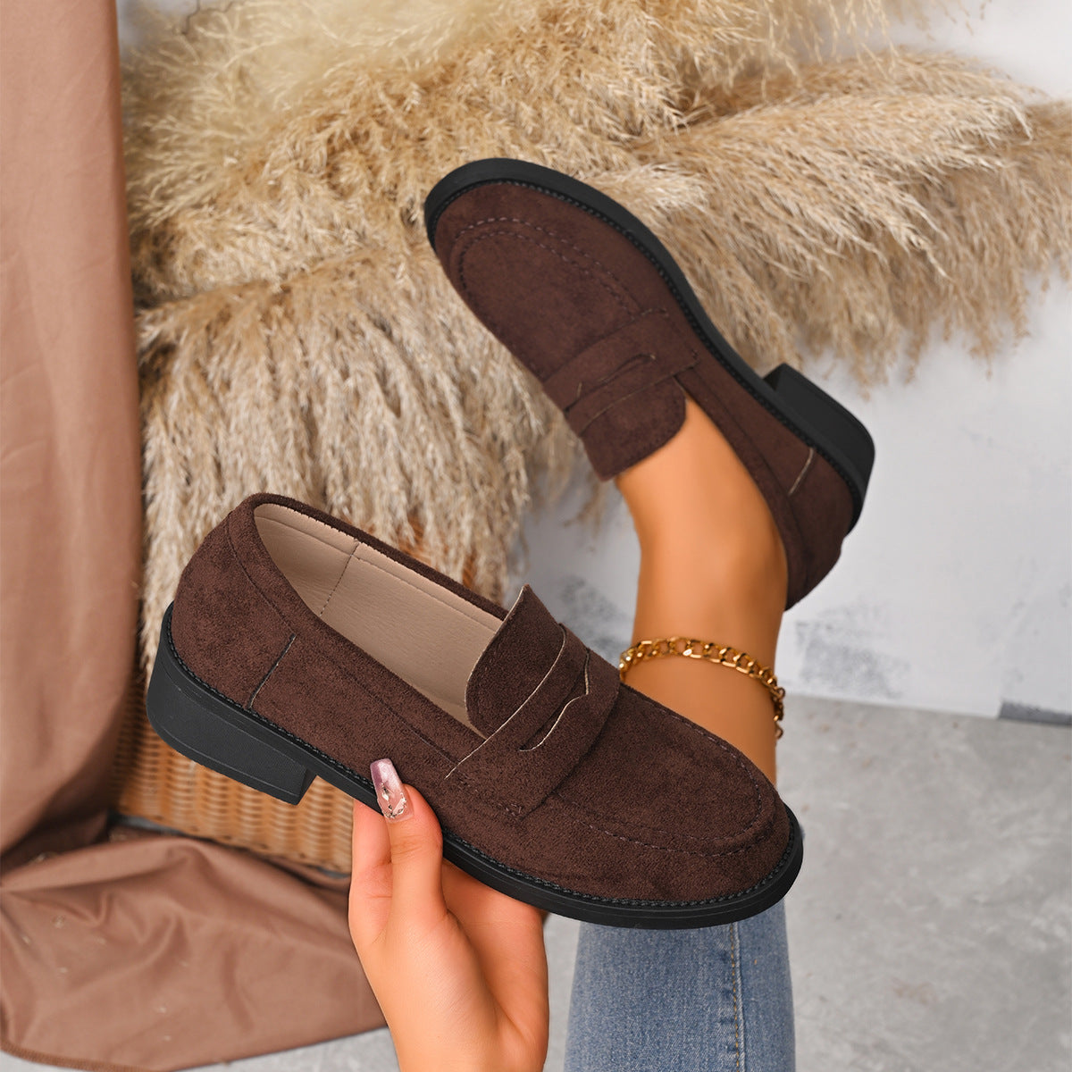 Chaussures Suede Vintage de style britannique