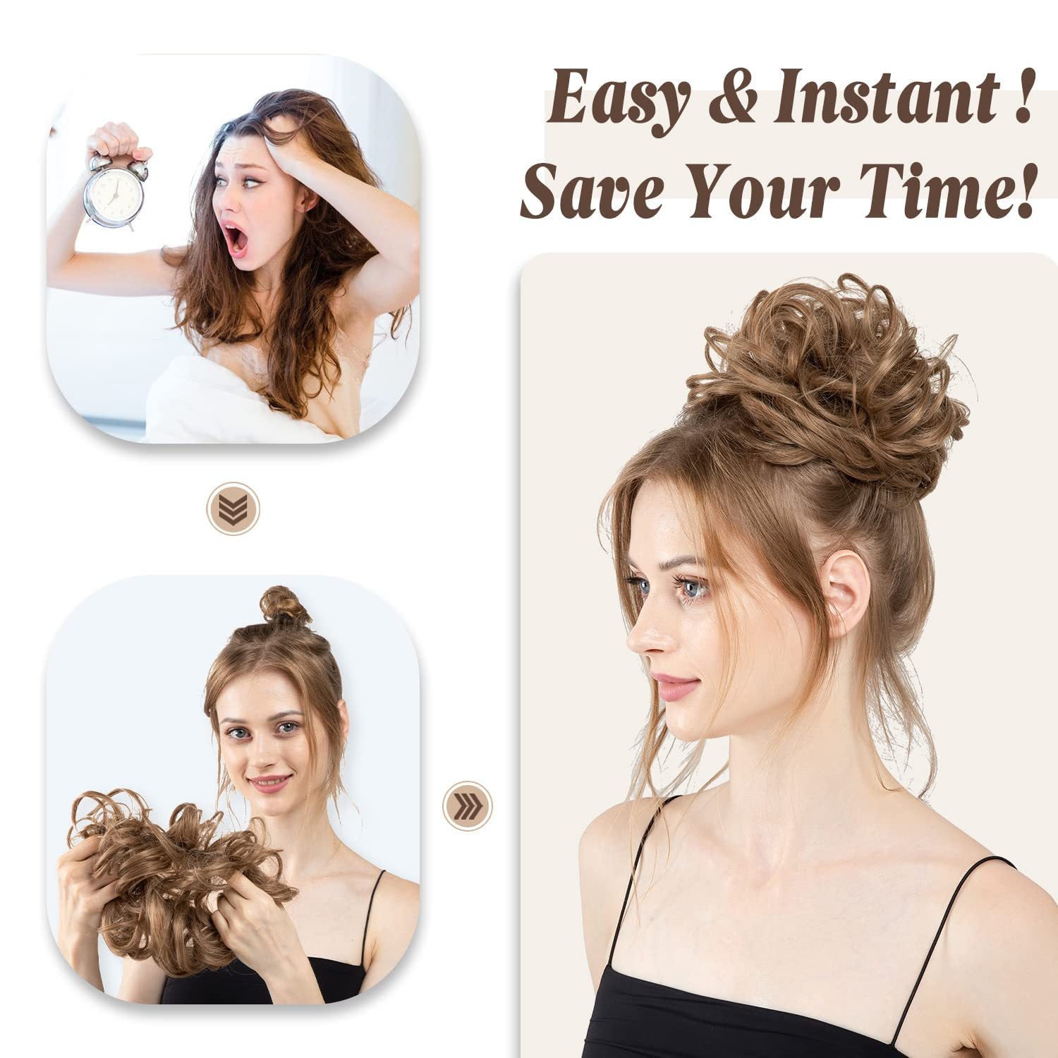 Haute température Cheveux de soie Tie femmes Bun élastique bande de cheveux