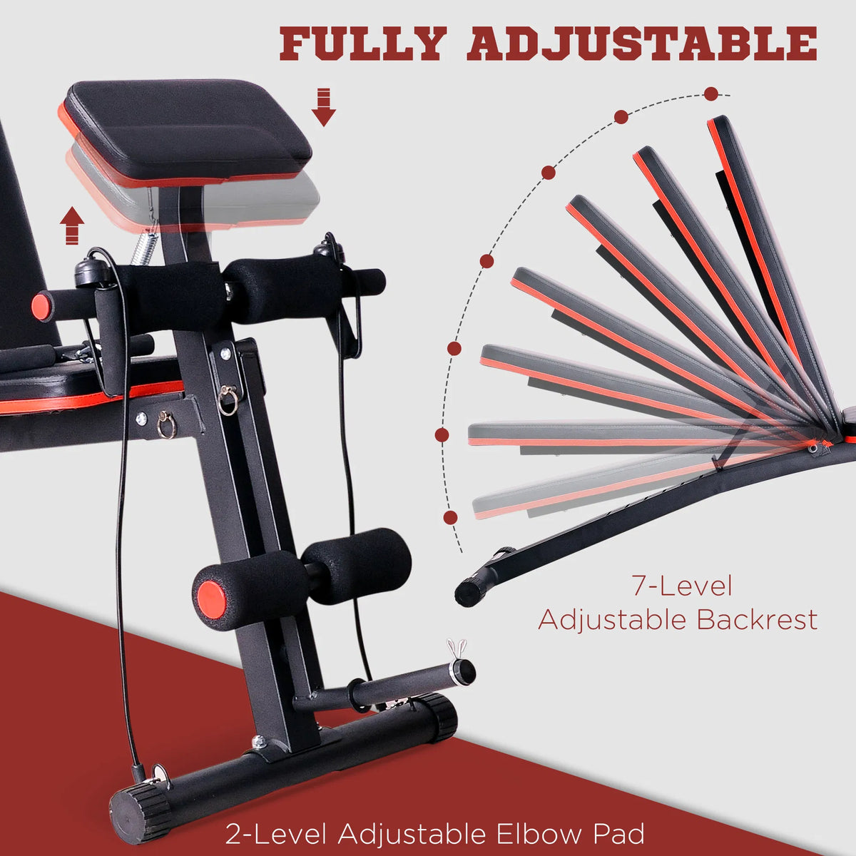 Banc de presse pliable Dumbbell réglable