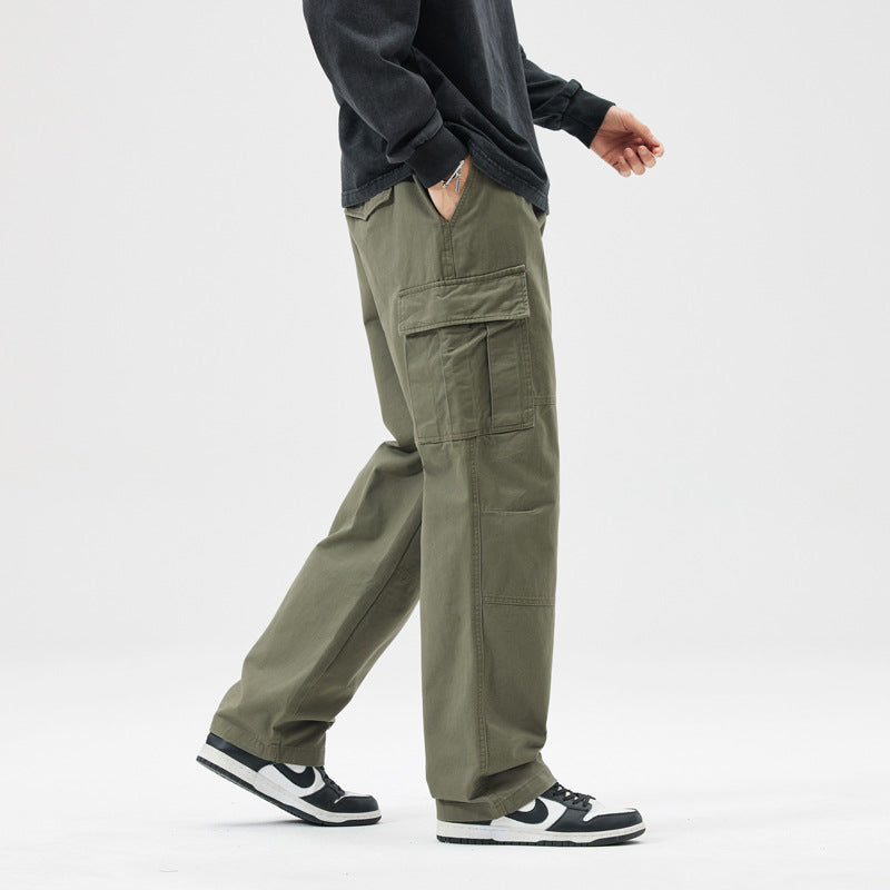 Hommes Relaxed-fit Straight-leg Pantalons Casual