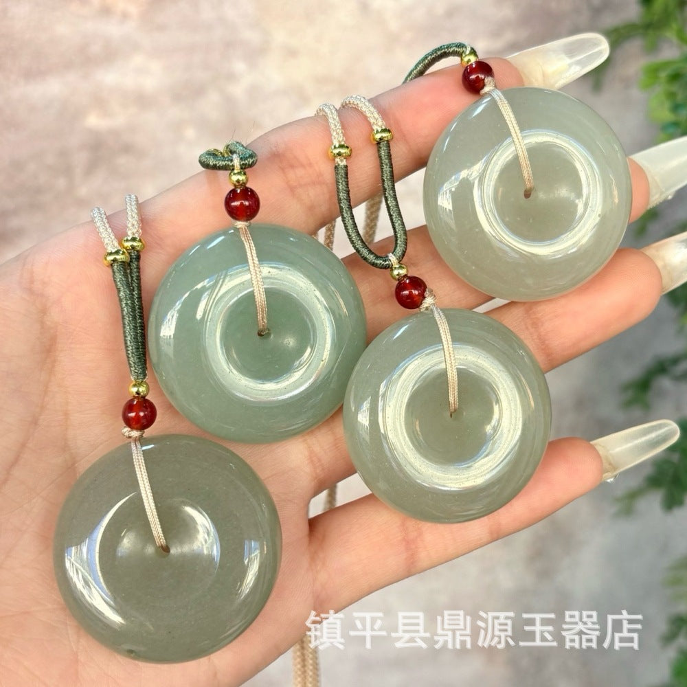 Pendentif naturel Aventurine Peace Lock pour hommes et femmes