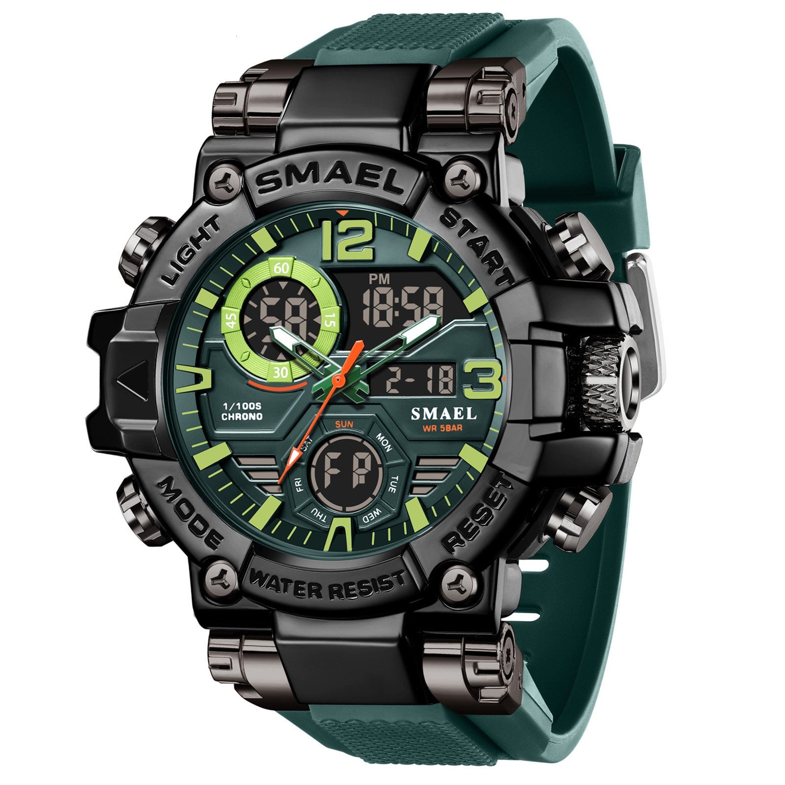 Homme Alliage Multicolore Multi-Function Dual-Display Sports Watch