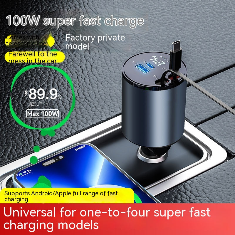 Mode simple 100W chargeur de téléphone de voiture