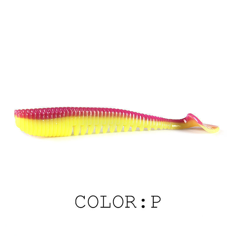 Lure d'eau douce Soft Bait T Tail Crochet de plomb