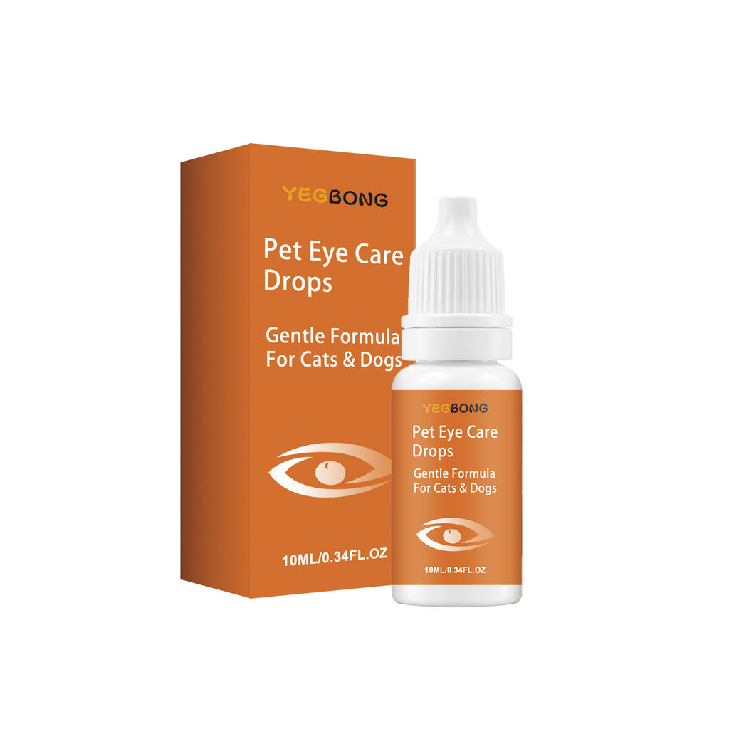 Yegbong Pet Eye Drops Mild Formula Hydrate et Nettoie les sécrétions pour les yeux pour le quotidien Com