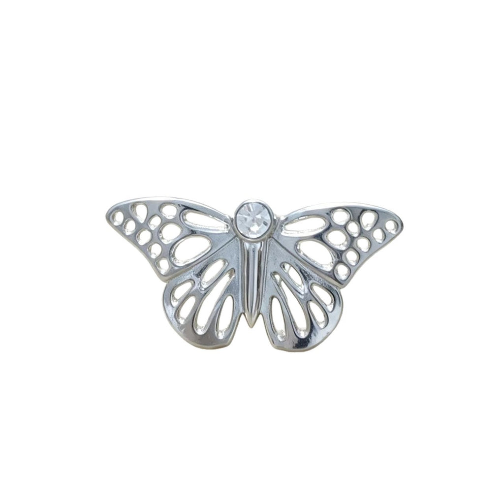 Épingle de Zircon en argent papillon