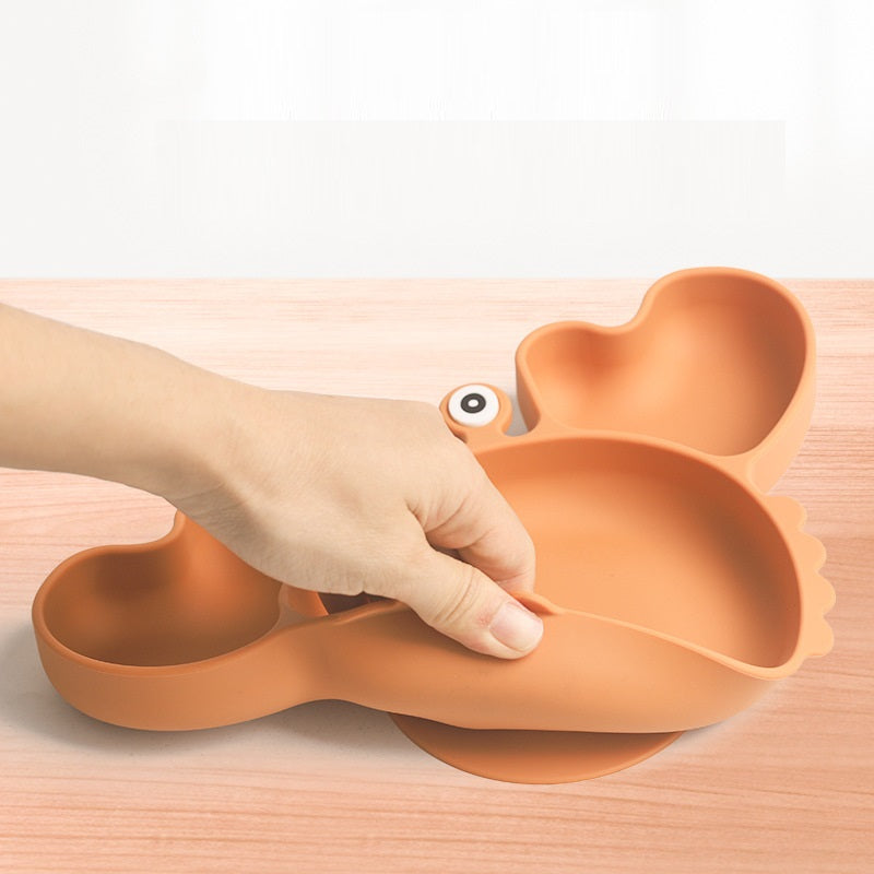 Plaque de coutellerie fractionnée en silicone pour nourrissons