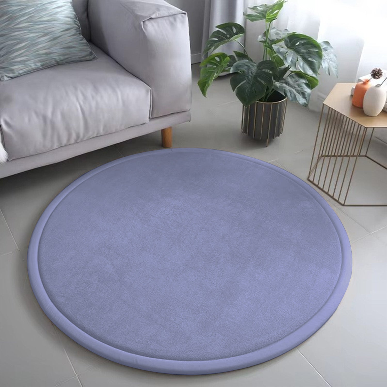 Tapis rond éponge épaissé