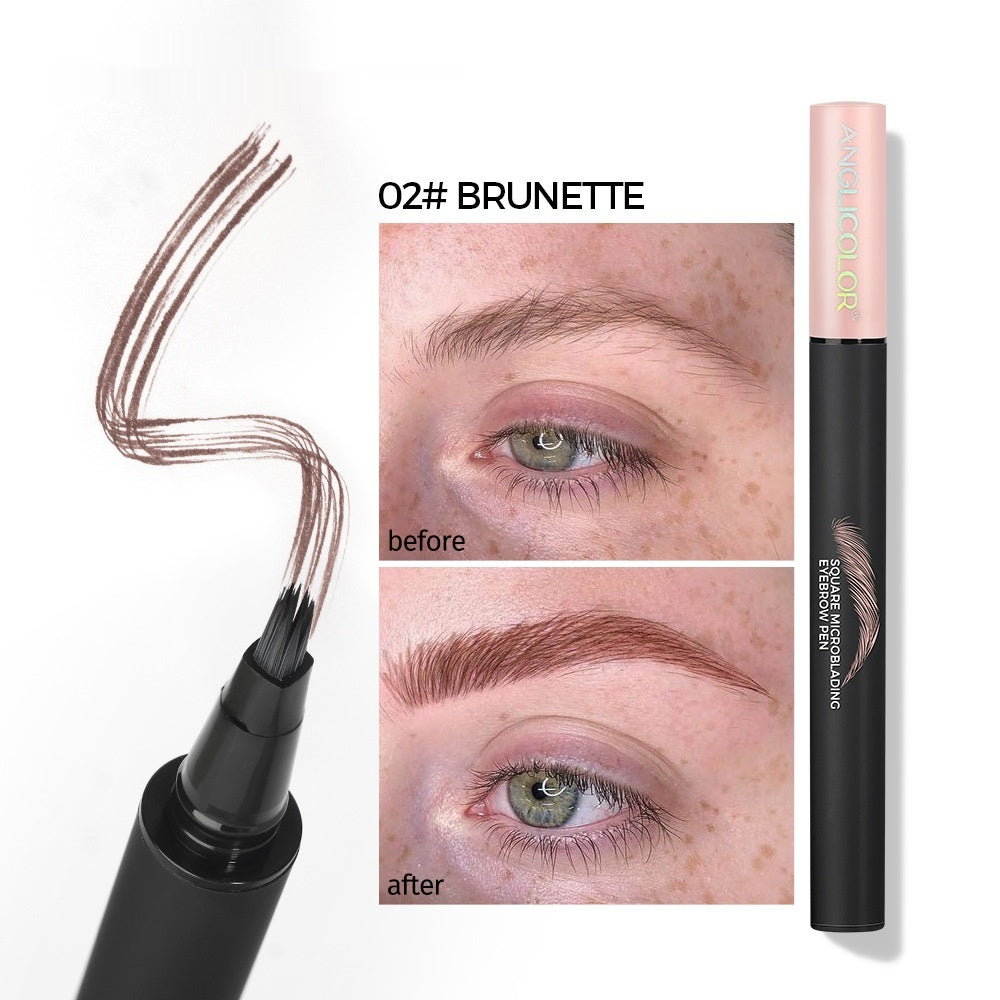 Crayon à sourcils liquides multi-fourches Sourcils sauvages Étanche Et à l'épreuve de la sueur