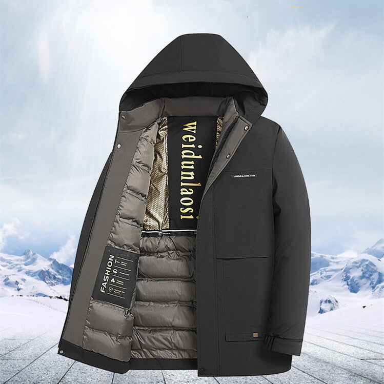 Veste rembourrée en velours d'hiver pour hommes Business Casual Down Coton rembourré