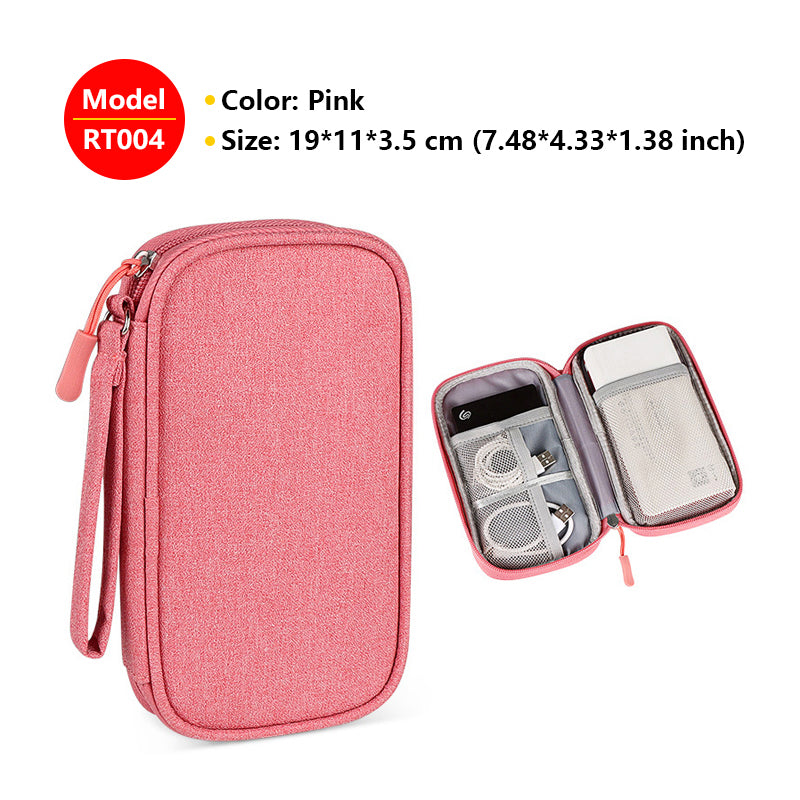 Mode Waterproof Data Cable Portable Power Bank Sac de rangement