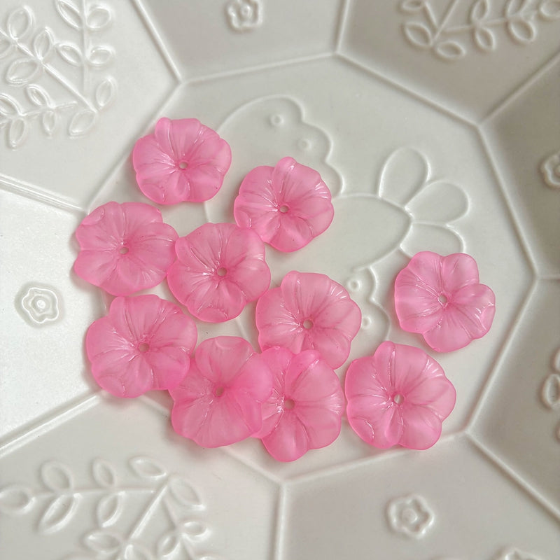 Perles de fleurs en acrylique 5-Petal congelées