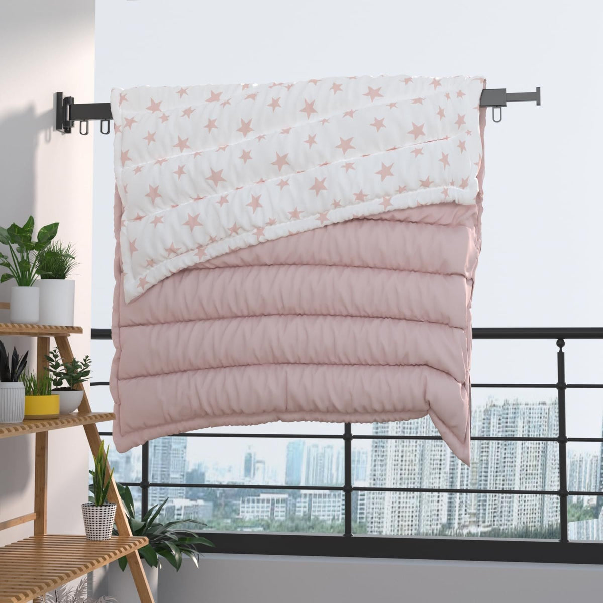 Suspension murale sans punch Petit pli fixe en alliage d'aluminium Airer