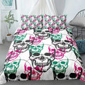 Crâne d'Halloween Imprimé Couverture matelassée Costume gothique