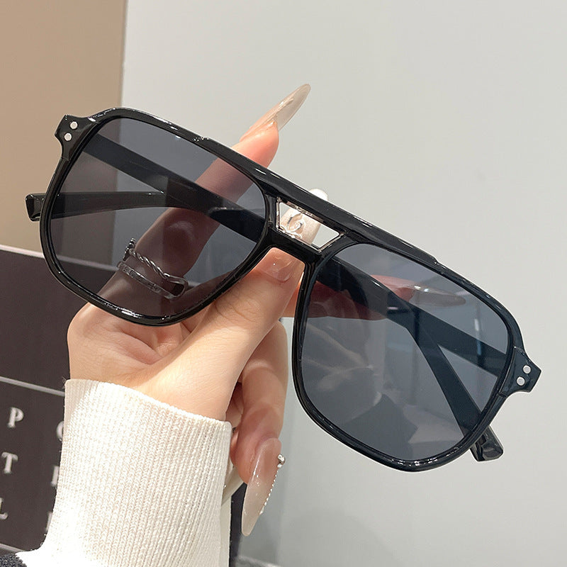 Lunettes de soleil à double pont carrées