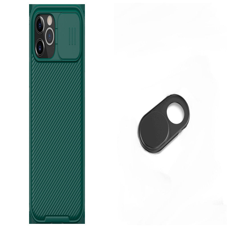 Convient pour miroir noir couverture coulissante Gants anti-drop mobile téléphone Case