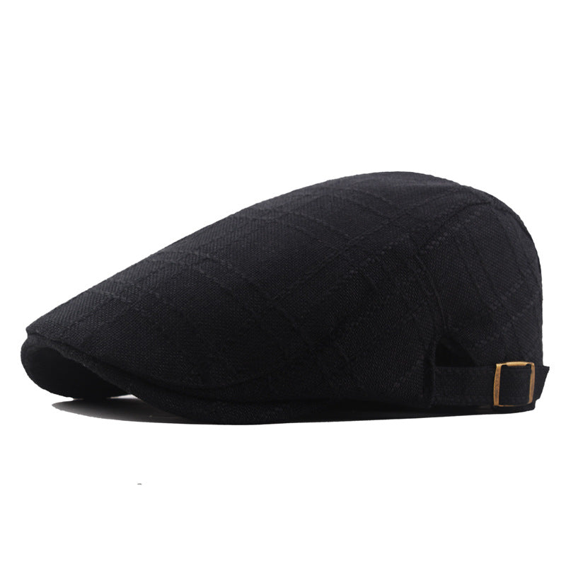 Hommes Linge de coton Vintage Peaked Cap
