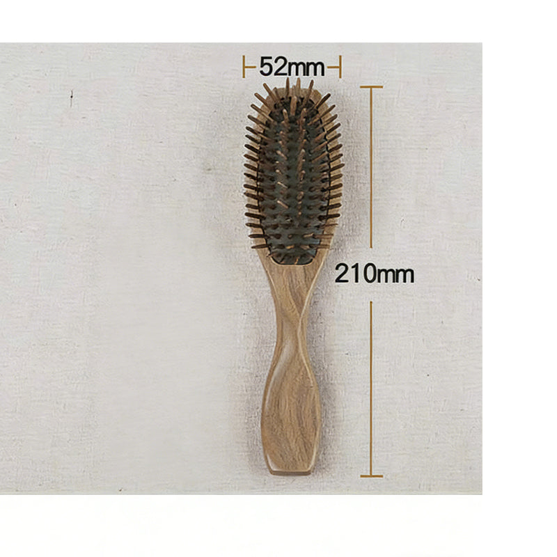 Peigne de massage en bois de santal vert naturel