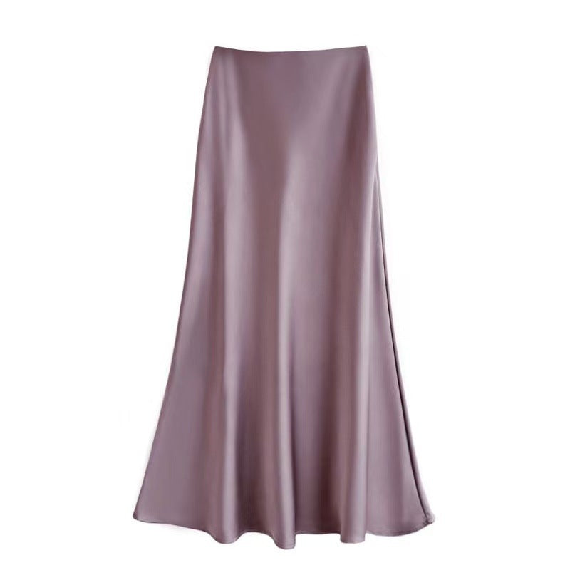 Jupe en satin acétate pour femmes