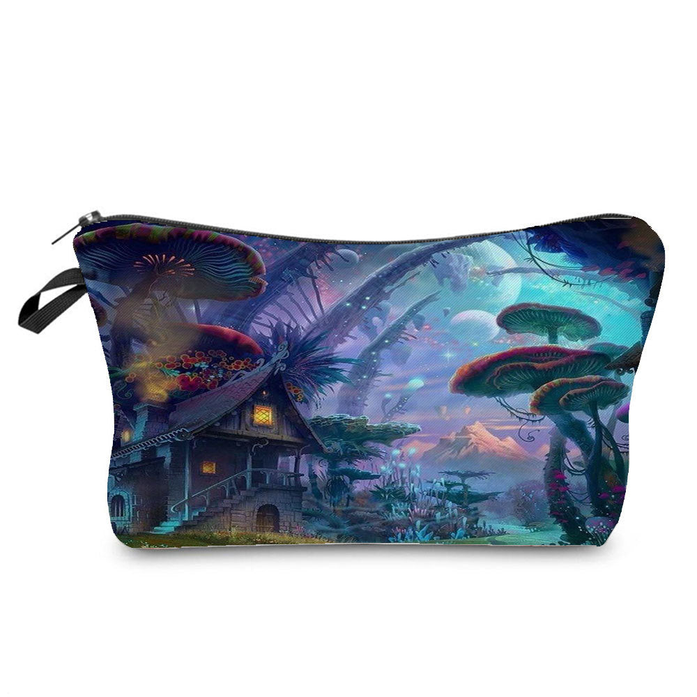 Fantasy Mushroom Pattern Mushroom Printing Sac cosmétique