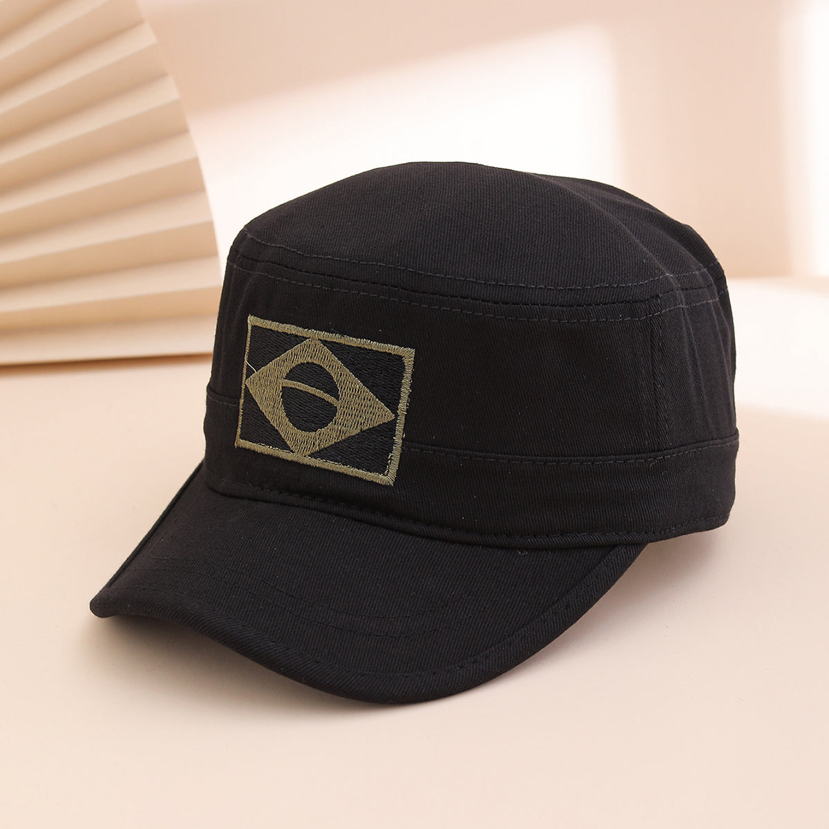Casquette de baseball à sommet plat avec drapeau brésilien brodé