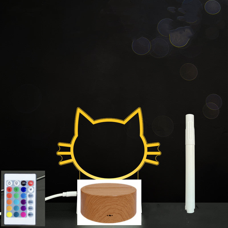 3D Acrylique Conseil d'écriture Message Tableau de lumière LED