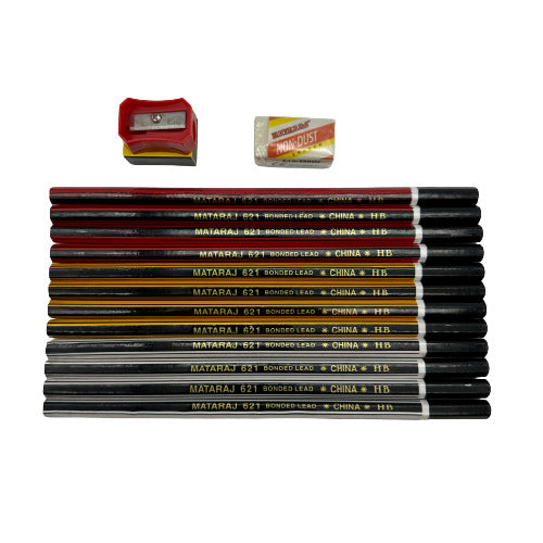 MOQ 10 Ensembles de crayons d'examen 2B en bois naturel