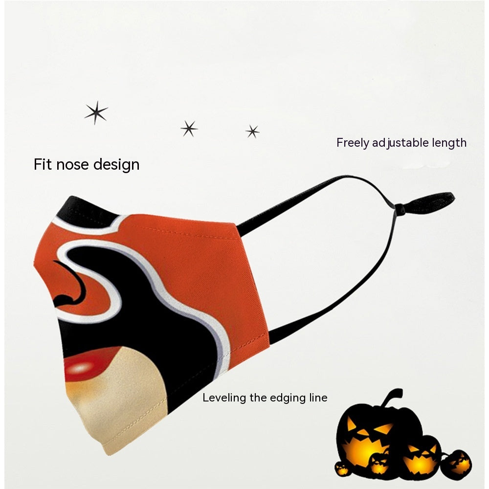 Impression numérique Clown d'Halloween Drôle Double masque de poussière extérieure
