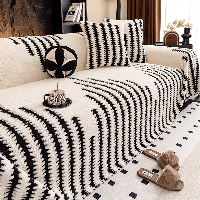 Couverture de canapé en peluche haut de gamme de luxe Couverture épaissée en peluche pour les coussins de canapé