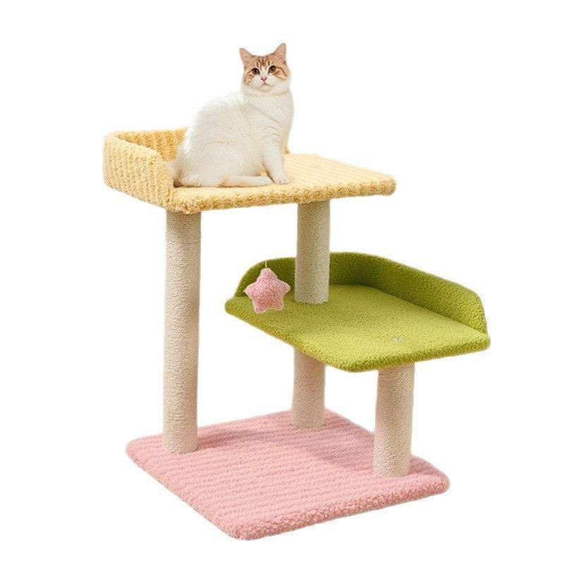 L'espace-sauvegarder tout-en-un arbre de chat et le lit pour les petits appartements