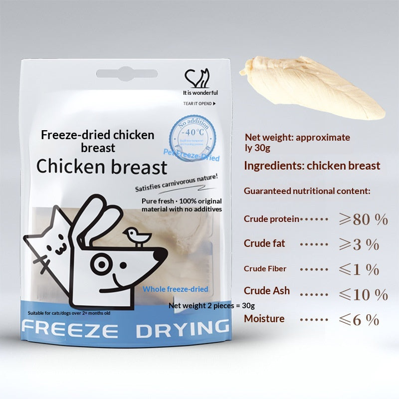 Aliments pour animaux de compagnie congelés