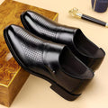 Chaussures Homme en Cuir Hollowed Business Casual Slip-On Respirant Souple Chaussures