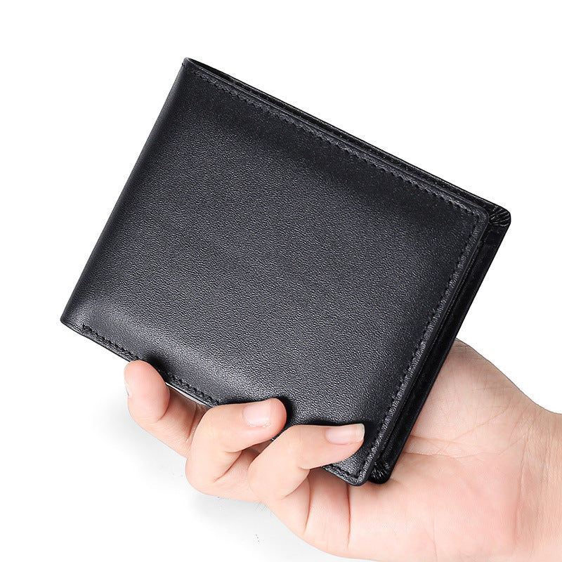 Portefeuille en cuir anti-écrémage RFID multifonctionnel pour hommes