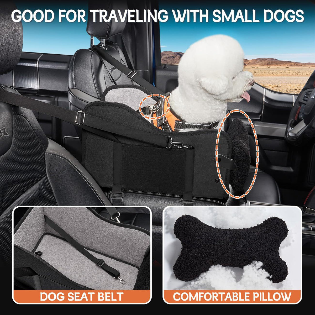 Siège de voiture Center Console Dog