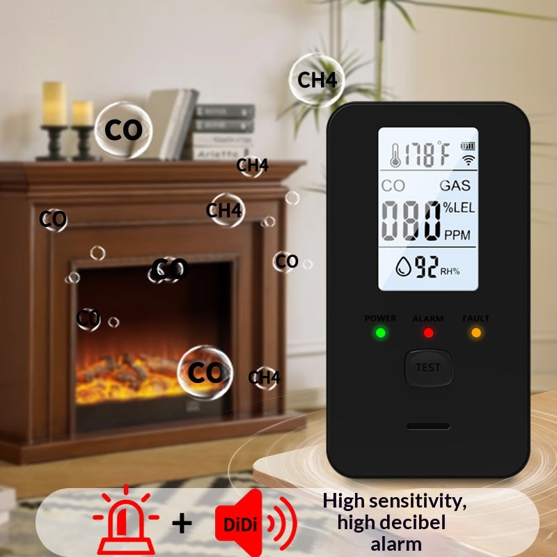 Alarme 4-en-1 à haute sensibilité au gaz et au monoxyde de carbone