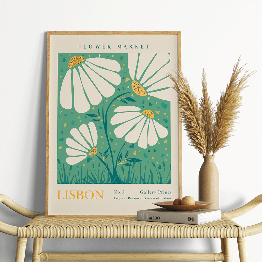 Floral Vintage Poster Canvas Imprimer Mural