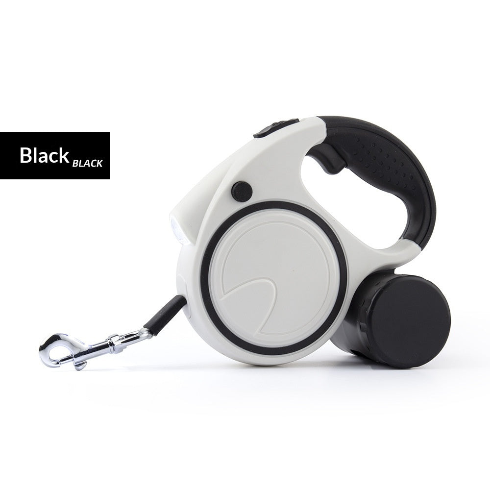 Leash de chien automatique rétractable avec lumière intégrée