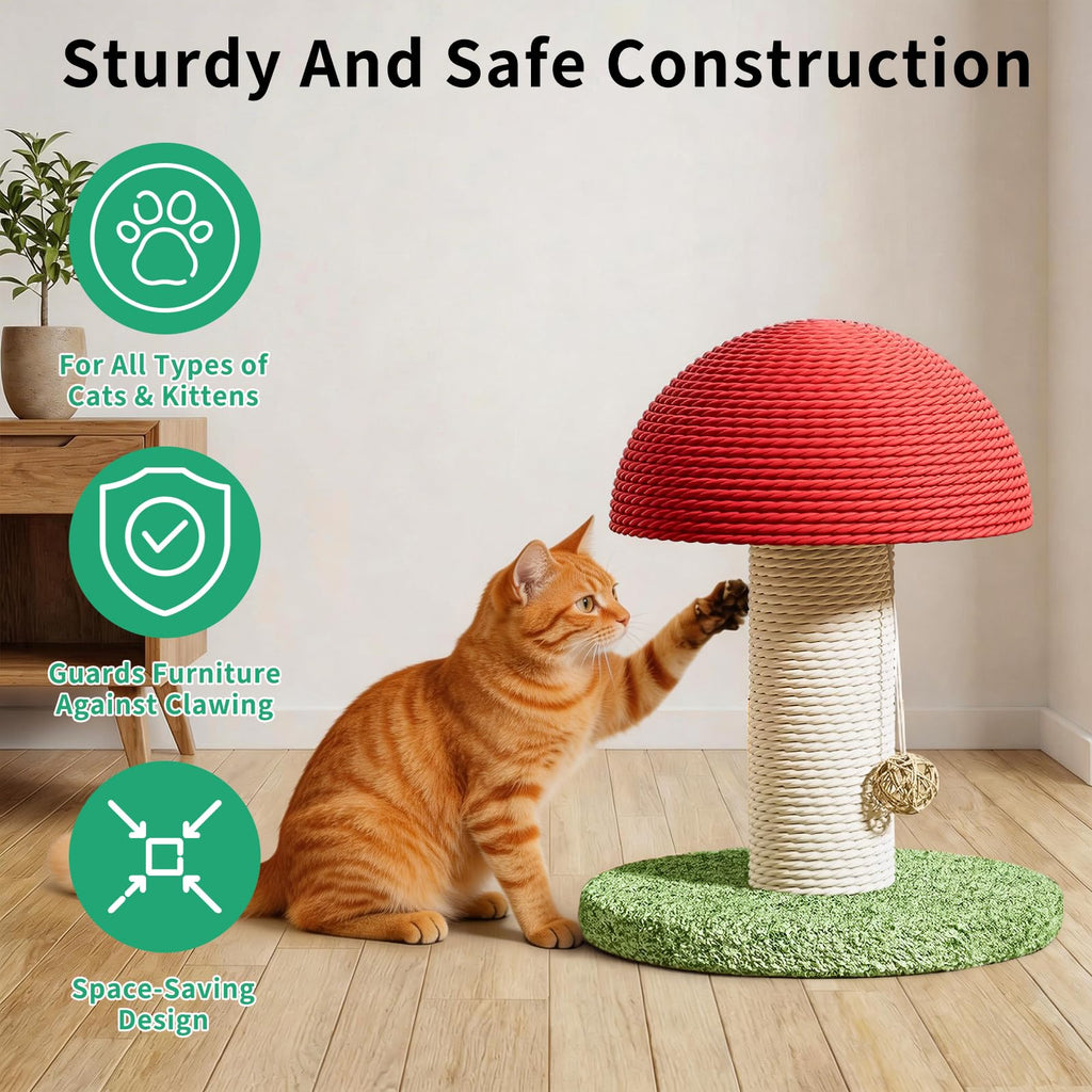 Champignons Cat Scratching Post 11inch pour chaton et petits chats